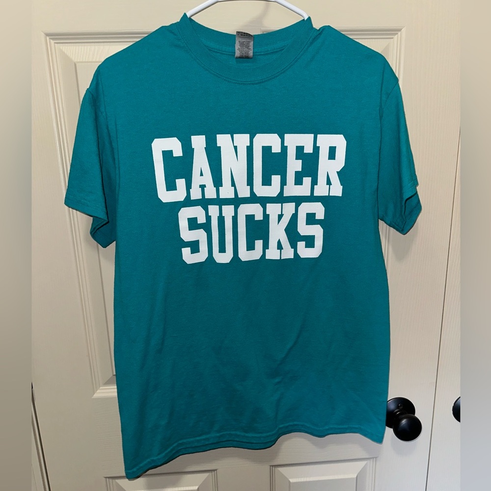 Cancer Sucks Teal T-Shirt